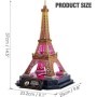 Marile Arhitecturi ale lumii Puzzle 3D Turnul Eiffel editie luminoasa 51 piese